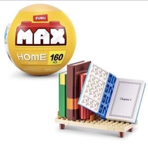 Zuru Max BOOKS Home Building Bricks Set - Book Shelf Decor